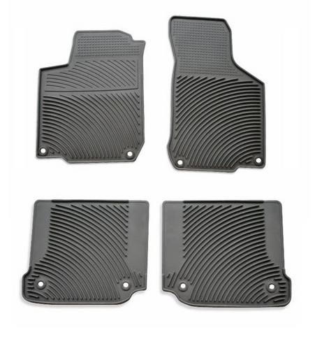 VW Floor Mat Set (All-Weather) (Black) (w/ Round Retention Clip) 1C1061550041